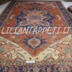 antico tappeto persiano heriz serapi circa 1850 molto grande 525x345 cm