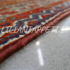 tappeto persiano gashgai antico fondo arancio tutto lana 233x161 cm