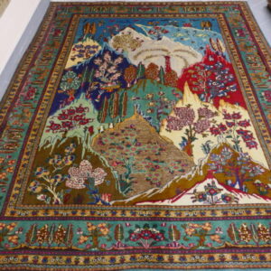 tappeto tabriz paesaggistico da sala