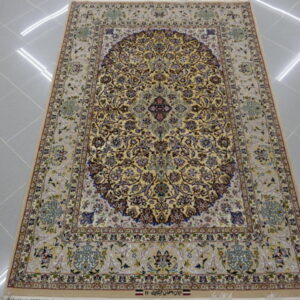 tappeto persiano isfahan fondo seta da salotto