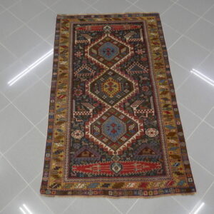 antico tappeto caucasico shirvan multicolore