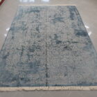 tappeto persiano meccanico moderno vintage blu e avorio