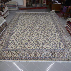 tappeto persiano nain gigante da sala fondo avorio senza il medaglione