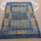 tappeto persiano Gabbeh gashgai kashkuli extrafine fondo azzurro da salotto