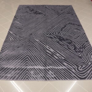 tappeto moderno seta di bamboo color grigio