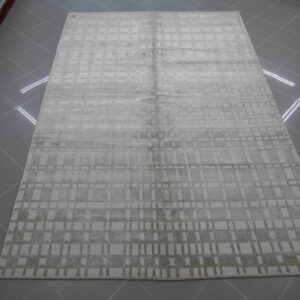 tappeto moderno da sala seta di bamboo color grigio chiaro