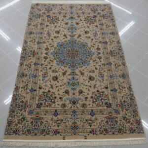 tappeto persiano isfahan misto seta da salotto