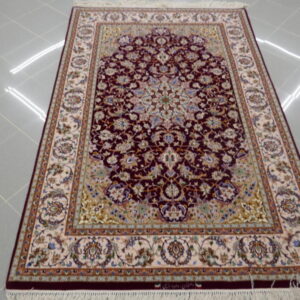 tappeto persiano isfahan da salotto misto seta extrafine