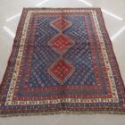 antico tappeto persiano lori fondo blu e rosso