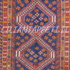 tappeto persiano lori antico fondo blu tutto lana 240x140 cm