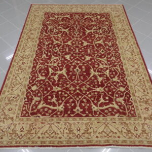 tappeto orientale ziegler da salotto fondo rosso
