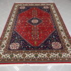 tappeto persiano abadeh da salotto fondo rosso