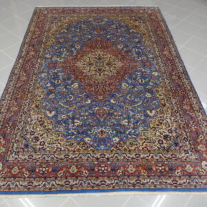 tappeto indiano agra fondo azzurro da salotto