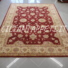 tappeto orientale afghano ziegler extra da salotto fondo rosso mattone 284x215 cm in lana
