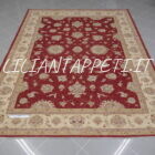 tappeto orientale afghano ziegler extra da salotto fondo rosso mattone 284x215 cm in lana