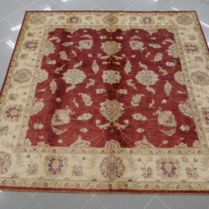 tappeto orientale ziegler da salotto quadrato fondo rosso