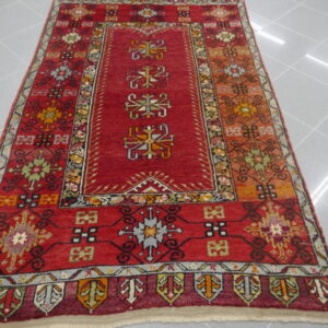 tappeto turco konia da salotto color rosa arancio viola