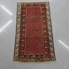 antico piccolo tappeto caucasico zeikhur fondo rosato