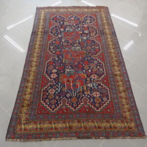 tappeto antico persiano gashgai khamseh stilizzato