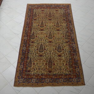 antico tappeto persiano afshari di alta epoca fondo avorio da salotto