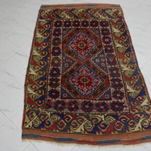 antico tappeto turco konya da salotto geometrico