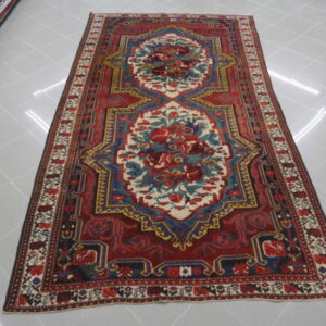 antico tappeto persiano da salotto motivo gol farang splendidi colori