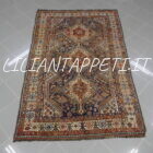 tappeto persiano gashgai antico da salotto con i colori naturali tutto lana 202x130 cm