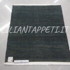 piccolo gabbeh persiano verde scuro quadrato in lana 111x100 cm