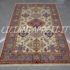 tappeto orientale kazak fondo avorio in lana 178x118 cm