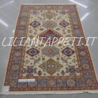tappeto orientale kazak fondo avorio in lana 178x118 cm