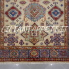 tappeto orientale kazak fondo avorio in lana 178x118 cm