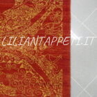 tappeto grande persiano moderno farahan fondo rosso kelley da salotto 482x191 cm