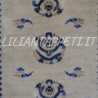 tappeto tibet fondo avorio con i draghi 182x123 cm lana su cotone