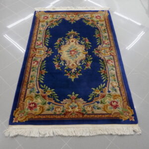 tappeto cinese pechino da salotto floreale blu