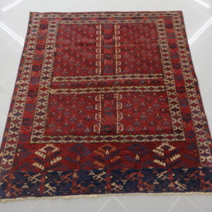 antico tappeto ensi turcomanno yomut di alta epoca