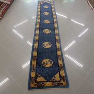 tappeto passatoia cinese fondo blu da corridoio