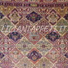 tappeto persiano keshan da salotto fondo chiaro senza il medaglione 314x236 cm in lana
