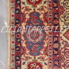 tappeto persiano keshan da salotto fondo chiaro senza il medaglione 314x236 cm in lana