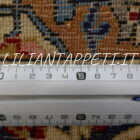 tappeto persiano kum vecchio lana su cotone fondo azzurro 148x108 cm