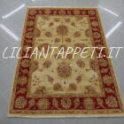 tappeto orientale ziegler da salotto fondo avorio in lana 210x147 cm