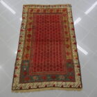 antico piccolo tappeto caucaso zeikhur fondo rosso