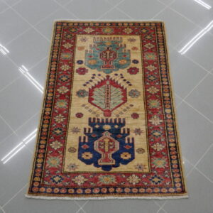 picco tappeto orientale kazak color beige