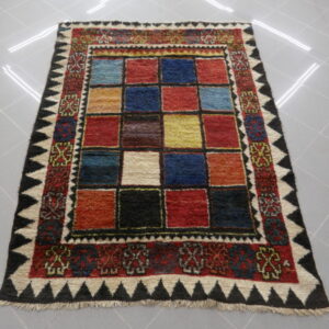 antico gabbeh persiano bakhtiari fondo multicolore a formelle