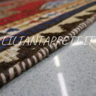 gabbeh persiano bakhtiari antico fondo rosso tutto lana 237x141 cm