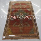 gabbeh persiano bakhtiari antico fondo rosso tutto lana 237x141 cm