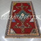 gabbeh persiano bakhtiari antico fondo rosso tutto lana 237x141 cm
