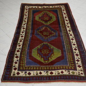 antico tappeto caucasico kazak lambalo da salotto