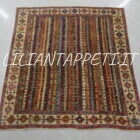 antico tappeto persiano gashgai shekarlu moharramat metà 800 lana su lana 176x160 cm