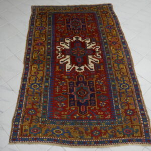 antico tappeto persiano heriz da salotto multicolore