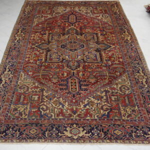 antico tappeto persiano heriz cerchia serapi da salotto